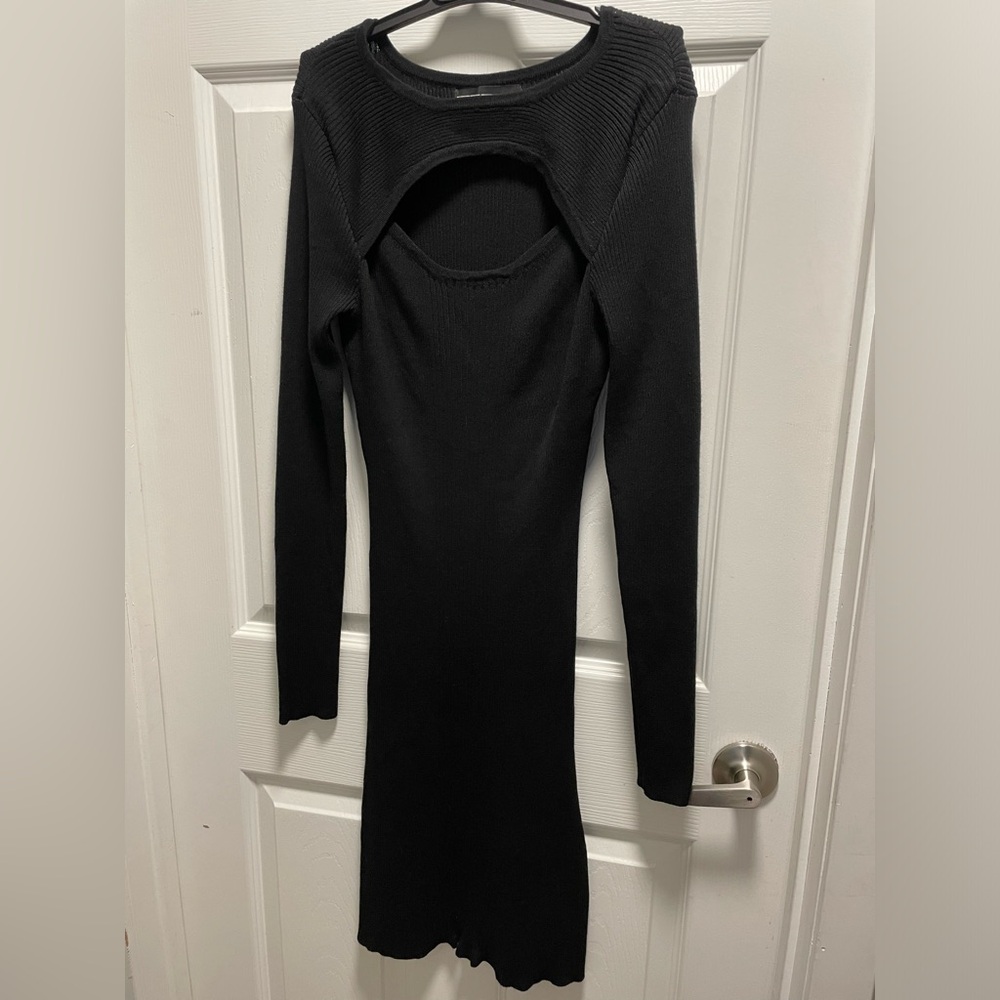 Almost Famous Black Long Sleeve Dress